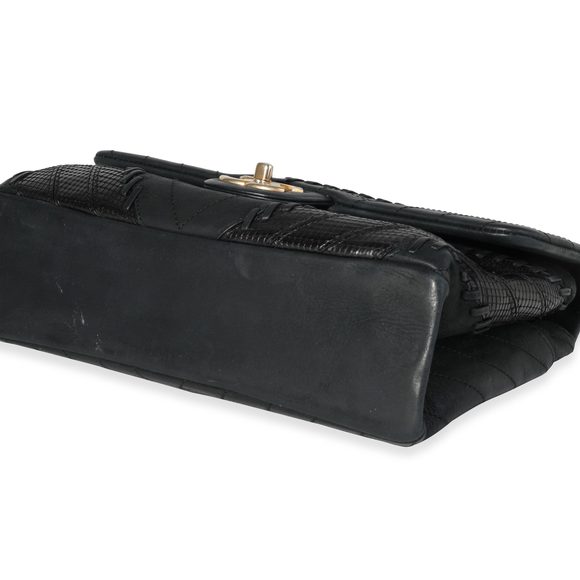 Chanel Black Chevron & Python Patchwork Flap Bag - Picture 7 of 7